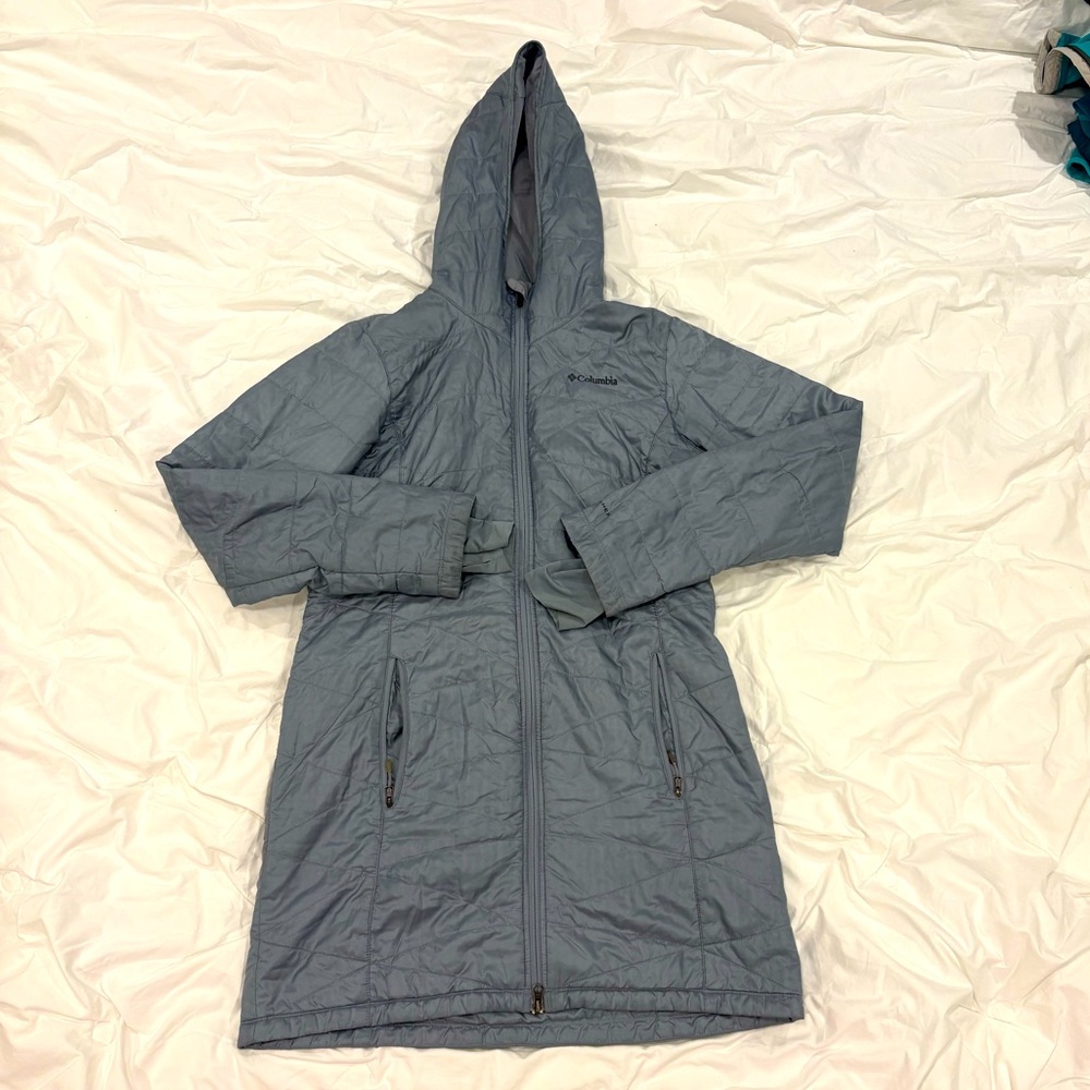 Columbia Women’s Heavenly Long Hooded Jacket - Size Medium, Grey